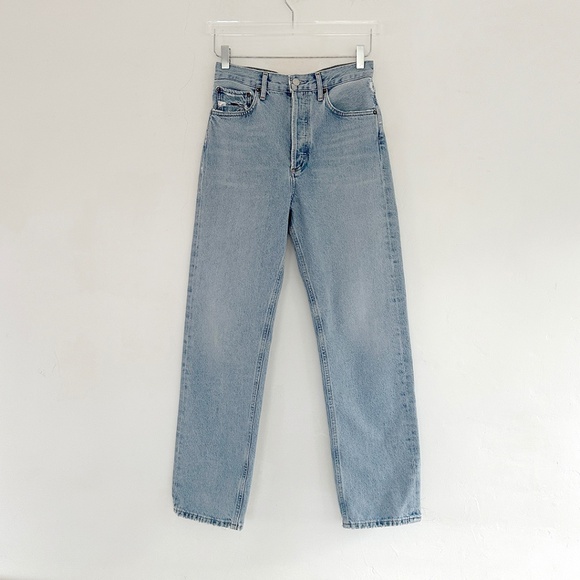 AGOLDE 90s mid rise loose fit jeans faded denim vintage blue high 25 26 27 - Picture 3 of 8